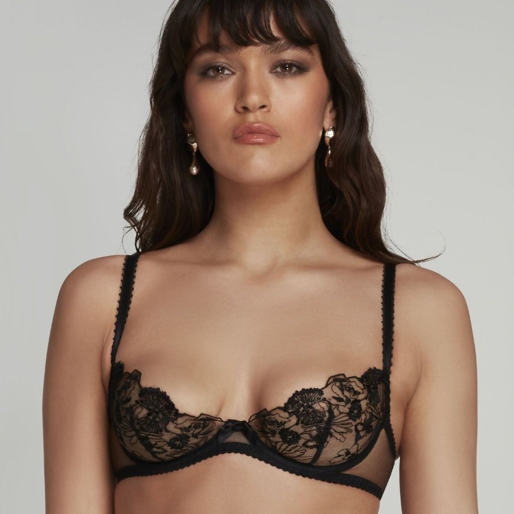 Agent Provocateur - Jayce Plunge Underwire Bra & Thong - 32B / Small